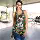 South Sydney Rabbitohs Women Racerback Tank - South Sydney Rabbitohs Merry Christmas Random Square Pattern Women Racerback Tank