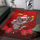 Aboriginal Christmas Area Rug - Aussie Koala Christmas Poinsettia with Aboriginal Inspired Rug