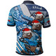 New South Wales League Blue Xmas Polo Shirt - Custom  series NSW Blues Cockroach's Army Indigenous Fishing Polo Shirt