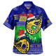 Parramatta Eels Christmas Hawaiian Shirt - Custom Parramatta Eels Ugly Christmas And Aboriginal Patterns Hoodie