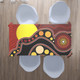 Australia Aboriginal Tablecloth - Lives Matter Flag Circle Dot Painting Art