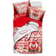 Redcliffe Dolphins Bedding Set - Christmas Redcliffe Dolphins Mascot Bedding Set