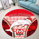 Redcliffe Dolphins Round Rug - Christmas Redcliffe Dolphins Mascot Round Rug
