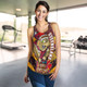 Cane Toads Christmas Women Racerback Tank - QLD Go Maroons Cane Toads Aboriginal Inspired With Snowflake