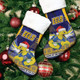 Parramatta Eels Christmas Stocking - Pride Of The Eels Ugly Christmas Pattern And Aboriginal Inspired Stocking