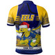 Parramatta Eels Christmas Polo Shirt - Custom Pride Of Parramatta Eels Ugly Christmas Pattern And Aboriginal Inspired Polo Shirt