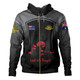 Australia Anzac Day Custom Hoodie - Remembrance Day Lest We Forget Special Black Hoodie