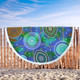 Australia Aboriginal Inspired Beach Blanket - Aboriginal Sea Turtles And Jellyfish Style Art Beach Blanket