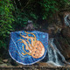 Australia Aboriginal Inspired Beach Blanket - Aboriginal Art Vector Background Depicting Jellyfish Beach Blanket