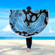 Australia Aboriginal Inspired Beach Blanket - Aboriginal Art Vector Background With Fish Beach Blanket