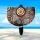 Australia Aboriginal Inspired Beach Blanket - Aboriginal Dot Art Vector Painting Connection Concept Beach Blanket