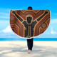 Australia Aboriginal Inspired Beach Blanket - Aboriginal Style Of Dot Background Depicting Victory Beach Blanket