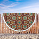 Australia Aboriginal Inspired Beach Blanket - Aboriginal Dot Artwork Seamless Pattern Orange Color Beach Blanket