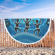 Australia Aboriginal Inspired Beach Blanket -  Aboriginal Style Of Landscape Background Beach Blanket