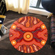 Australia Aboriginal Inspired Round Rug - Indigenous Connection Aboiginal Inspired Dot Painting Style Round Rug