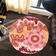 Australia Aboriginal Inspired Round Rug - Aboriginal Inspired Pattern Dot Painting Style Round Rug
