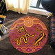 Australia Aboriginal Inspired Round Rug - Indigenous Animal Aboriginal Inspired Dot Painting Style Round Rug