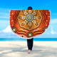 Australia Aboriginal Inspired Beach Blanket - The Sun Indigenous Aboiginal Inspired Dot Painting Style Beach Blanket