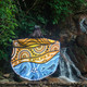 Australia Aboriginal Inspired Beach Blanket - Nature Aboiginal Inspired Dot Painting Style Beach Blanket