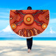 Australia Aboriginal Inspired Beach Blanket - Indigenous Connection Aboiginal Inspired Dot Painting Style Beach Blanket