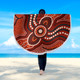 Australia Aboriginal Inspired Beach Blanket - River Aboiginal Inspired Dot Painting Style Beach Blanket