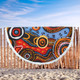 Australia Aboriginal Inspired Beach Blanket - Indigenous Art Aboriginal Inspired Dot Painting Style Beach Blanket 7