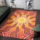 Australia Aboriginal Inspired Area Rug - Yellow Aboriginal Dot Artwork