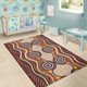 Australia Aboriginal Inspired Area Rug - Brown Dot Design Vector Aboriginal Artwork