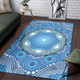 Australia Aboriginal Inspired Area Rug - Aboriginal Dot Design Blue Vector Painting