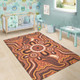 Australia Aboriginal Inspired Area Rug - Aboriginal Leaf Style Of Background