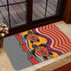 Australia Aboriginal Inspired Door Mat - Turtle And Foot Print Aboiginal Inspired Dot Painting Style Door Mat