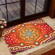 Australia Aboriginal Inspired Door Mat - The Sun Indigenous Aboiginal Inspired Dot Painting Style Door Mat
