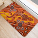 Australia Aboriginal Inspired Door Mat - Orange Lizard Aboiginal Inspired Dot Painting Style Door Mat