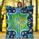 Australia Aboriginal Inspired Blanket - Blue Aboriginal Dot Artwork