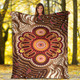 Australia Aboriginal Inspired Blanket - Brown Boomerang Aboriginal Dot Artwork