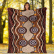 Australia Aboriginal Inspired Blanket - Brown Dot Design Vector Aboriginal Artwork