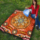 Australia Aboriginal Inspired Quilt - The Sun Indigenous Aboiginal Inspired Dot Painting Style