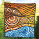 Australia Aboriginal Inspired Quilt - Nature Aboiginal Inspired Dot Painting Style