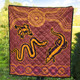 Australia Aboriginal Inspired Quilt - Indigenous Animal Aboriginal Inspired Dot Painting Style