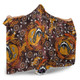 Australia Aboriginal Inspired Hooded Blanket - Kangaroo Aboiginal Inspired Dot Painting Style