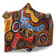 Australia Aboriginal Inspired Hooded Blanket - Indigenous Art Aboriginal Inspired Dot Painting Style 7