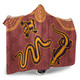 Australia Aboriginal Inspired Hooded Blanket - Indigenous Animal Aboriginal Inspired Dot Painting Style