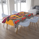 Australia Aboriginal Inspired Tablecloth - Turtle And Foot Print Aboiginal Inspired Dot Painting Style