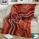 Australia Aboriginal Inspired Blanket - River Aboiginal Inspired Dot Painting Style