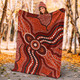 Australia Aboriginal Inspired Blanket - River Aboiginal Inspired Dot Painting Style