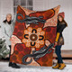 Australia Aboriginal Inspired Blanket - Lizard Art Aboriginal Inspired Dot Painting Style