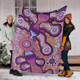 Australia Aboriginal Inspired Blanket - Indigenous Art Aboriginal Inspired Dot Painting Style
