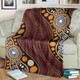 Australia Aboriginal Inspired Blanket - Indigenous Art Aboriginal Inspired Dot Painting Style 3