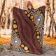 Australia Aboriginal Inspired Blanket - Indigenous Art Aboriginal Inspired Dot Painting Style 3