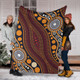 Australia Aboriginal Inspired Blanket - Indigenous Art Aboriginal Inspired Dot Painting Style 3
